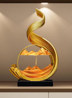 新中式风生水电起流沙画摆件装饰品级感客高室厅250719-0视柜办公