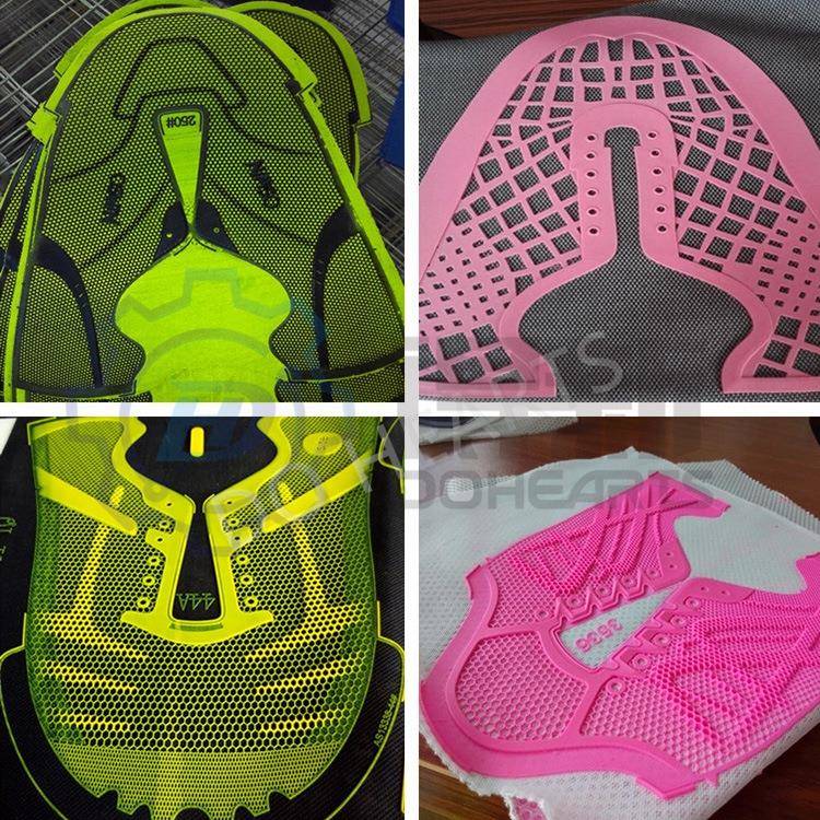 KPURPU cloth on PU casual sports 3D luggage shoe material fabric kpu mechanical hydraulic press
