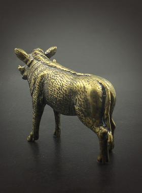 大号实心铜野猪摆件手把件办公桌面茶宠压纸送礼复古工艺礼品收藏