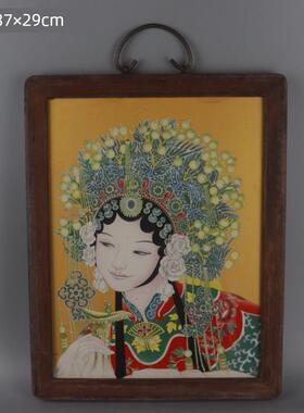 特价清仓处理一批实木民国时期景德镇瓷板画老式画怀旧墙壁装饰品