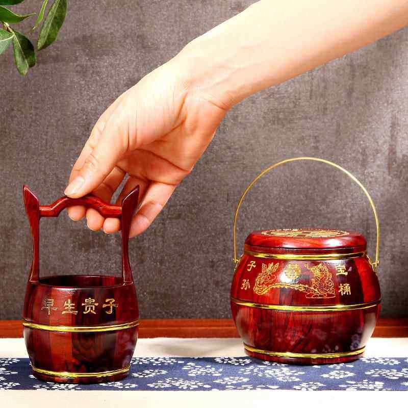 红木童桶三件套婚礼用品伴新娘婚礼装饰饰品宝贝孩子早出生红玫瑰,淘宝优惠券,粉丝福利购,淘宝优惠卷