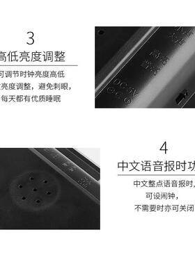 led数码万年历客厅挂钟创意电子钟闹钟时钟座钟日历数字电子钟表