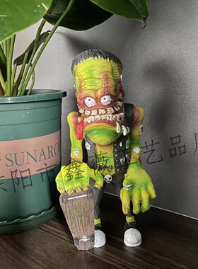 ngryBigMouthStatue愤怒的大嘴怪树脂摆件怪兽树脂工艺品
