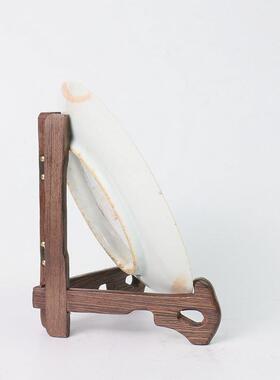 实木茶饼架鸡翅木普洱茶架陈列架茶叶架陶瓷盘子装饰展示支架特价