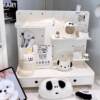 Desktop multi-layer hole board vertical storage rack large capacity storage rack student dormitory drawer storage organizer