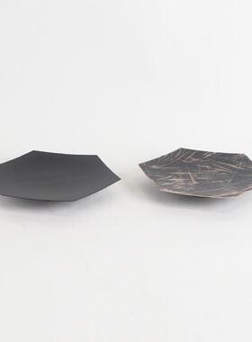 现代新中式收纳软装摆件展厅售楼处样板房书房茶几托盘配苔藓饰品