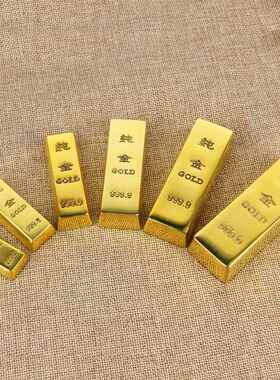厚德居 铜金条摆件 鎏金色铜金条摆件