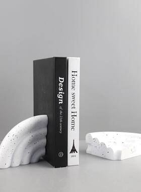 现代1500简树脂客扇形半圆书档书靠面摆件厅书房电视柜桌家居约装