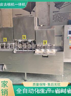 全自动去核加工生产线 脆梨工业削皮去核机 水果去核设备