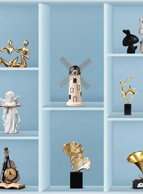 留声机复古怀旧柜子书柜中桌面小欧式摆件餐厅新款感家居摆设