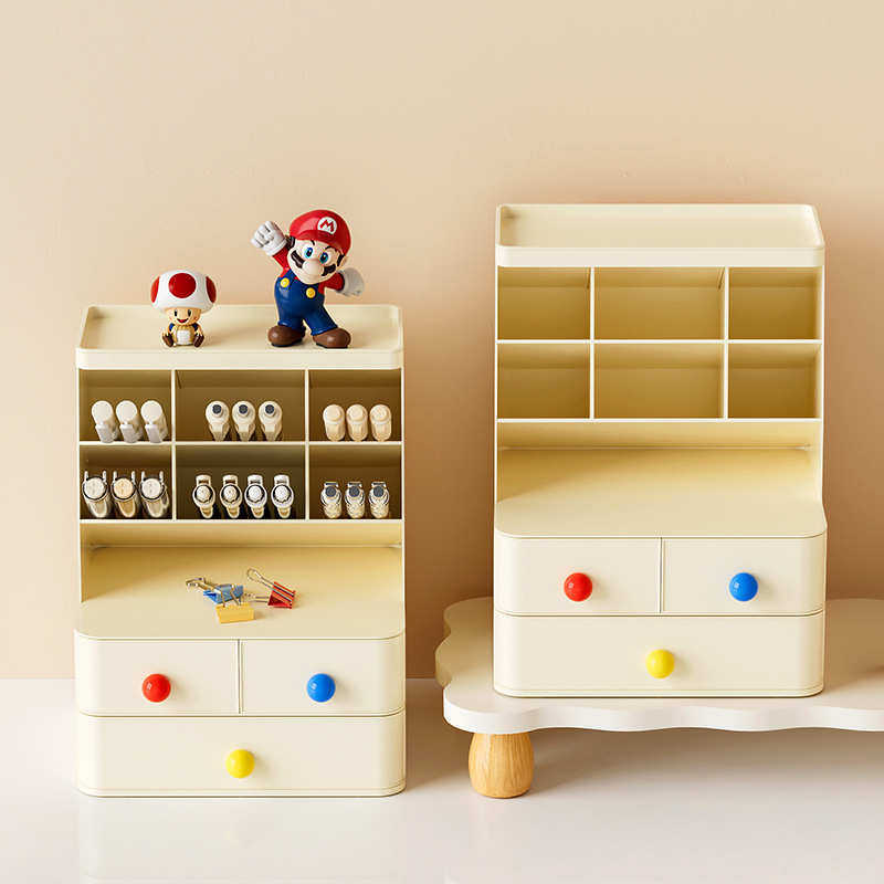 塑料创意大容量笔筒多巴胺抽屉收纳盒儿童学生办公室桌面整理架,淘宝优惠券,粉丝福利购,淘宝优惠卷