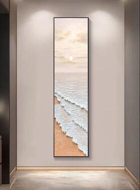 肌AFF走理画几何版抽象窄条长竖挂画入户玄关装饰画正对门廊过道