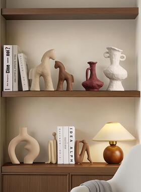 新款开放柜酒柜展示柜陶瓷摆件高级感客厅摆件高端大气上档次2025