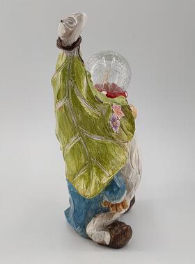 太阳能灯树脂工艺品花园摆件户外带灯小矮人侏儒雕像装饰品草坪灯