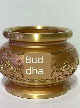 纯铜香炉家用室内供香上香炉供佛供奉黄铜炉佛字香炉招财进宝香炉