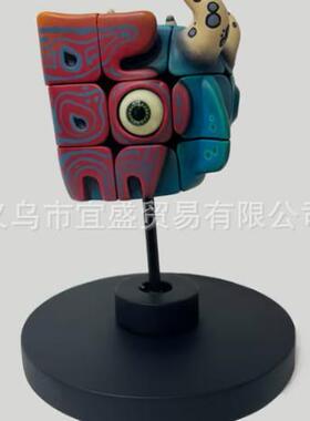 跨境魔方摆件图腾装饰品设计家居庭院装修摆件可爱工艺品设计图腾
