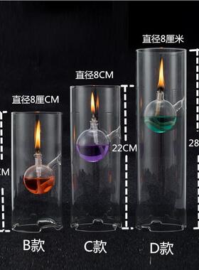 创意玻璃油灯婚庆灯玻璃烛台烛光浪漫晚宴酒店西餐厅酒吧摆件饰品