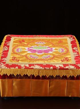 佛摆件方型实木拜垫跪垫家用礼佛垫莲花拜神垫打坐垫佛具用品大全