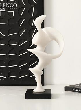 意式极简抽象砂岩舞者雕塑别墅酒店玄关客厅创意家居装饰艺术摆件