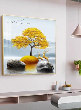 餐厅墙面装饰画客厅沙发背景墙挂画餐厅壁画单幅方形进门玄关墙画