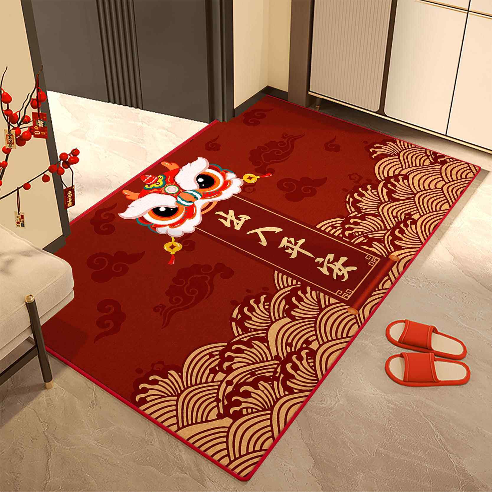 【2024新年家用喜庆入户地垫】防滑玄关蹭土进门口垫厕所吸水脚垫,淘宝优惠券,粉丝福利购,淘宝优惠卷