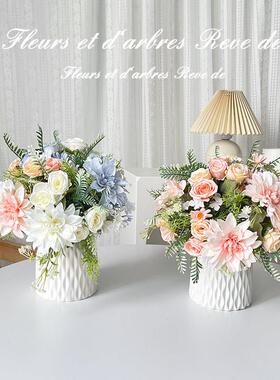 帝王假花彷真花摆设客厅餐桌花艺摆件办公桌盆栽装饰花卉彷生花束