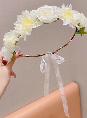 儿童头饰唯美伴娘花环女童发饰