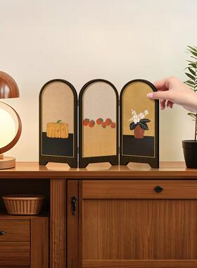 小清新绿飞燕桌面客厅屏风摆件画法式餐厅餐具柜装饰画