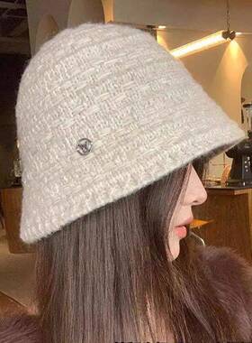 新款强推！韩系百搭渔夫帽女秋冬保暖后开叉设计显脸小针织毛线帽