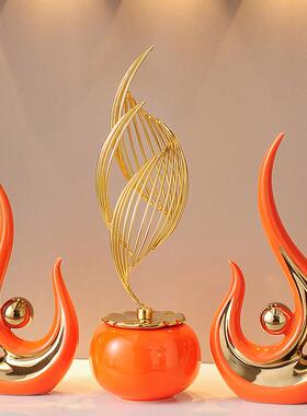 客厅摆件高端大气上档次轻奢高档家居玄关电视柜餐柜酒柜装饰品