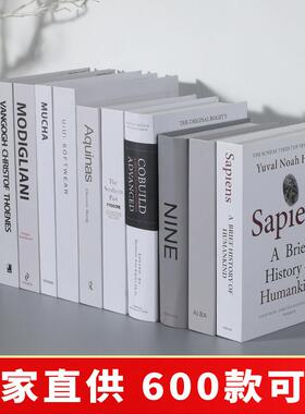 现代简约假书彷真书装饰品摆件书柜书房样板房书本桌面摆设装饰书