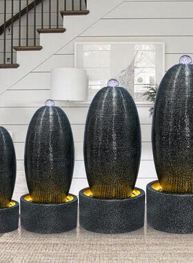 招财流水摆件室内客厅风水轮循环水喷泉办公室风水球落地装饰景观