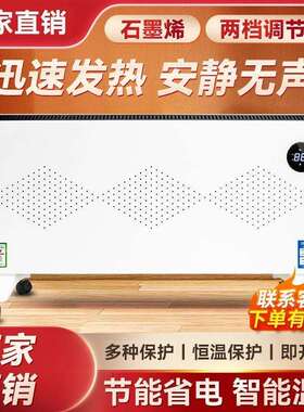 石墨烯电暖器家用取暖碳纤维双面取暖器省电节能壁挂移动电暖气片