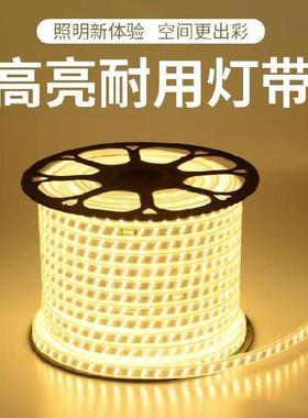 LED灯带220V户外露营防水灯条高压免驱动工程亮化家装吊顶线条灯