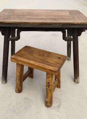 式民俗旧老物件老旧书tlznsdfg桌茶桌凳子实木古中复风仿古具怀老