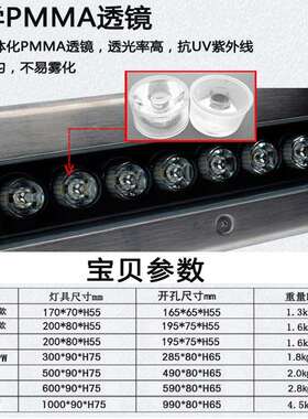 led户外长方形线型埋地灯公园景观园林庭院灯嵌入式投光灯广场灯