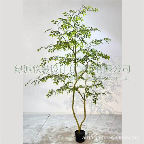 仿真绿植十大功劳蔷薇树花栀子树植物造景家居室内橱窗装饰树摆件 - 图1