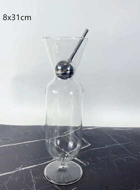 酒杯银色摆件玻璃装饰品欧式酒具现代水晶样板房简约软