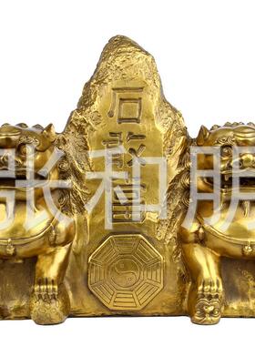 铜狮子摆件铜双狮摆件