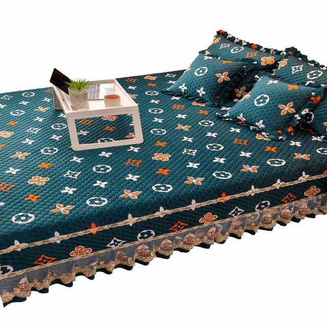Special bed sheets for Autumn and Winter Crystal Velvet Tatami Bed Cover Rural Rural Large Kang Cover Kang Single Anti-Slip Can be customized