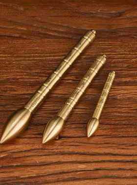 黄铜文昌笔金榜题名摆件钥匙扣挂件吊坠办公室摆件黄铜文昌笔