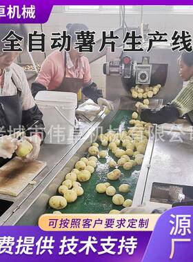 供应薯片生产线设备土豆片加工生产线全自动马铃薯片油炸生产线