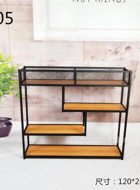 现代简约铁艺断屏B05风创意饭店酒吧餐厅矮地屏风组花合隔式落网