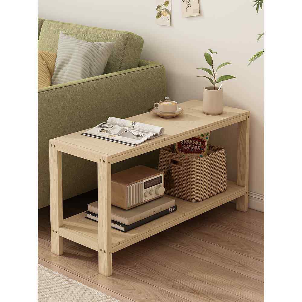 小桌子沙发边几边柜家用客厅实木置物架简易茶几木质木架子收纳架,淘宝优惠券,粉丝福利购,淘宝优惠卷