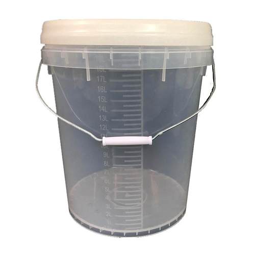 透明塑料桶带刻度20L10升5公斤2L3大小号计量水桶带盖医用消毒桶 - 图3