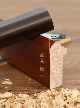 实木装裱中空立体瓷板画框DIY正方形展示相框挂墙装饰木质定制
