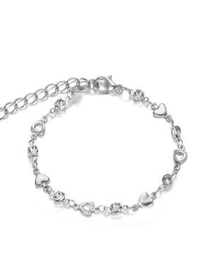 Hollow heart bracelet爱心锆石手炼简约高级感ins风镂空心形手炼