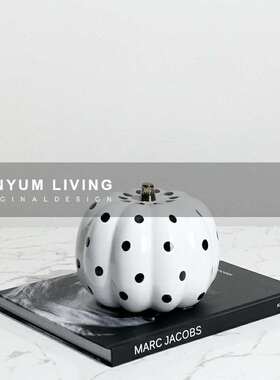 简约现代轻奢黑白色创意特点南瓜软装饰品摆件样板房间酒店摆设