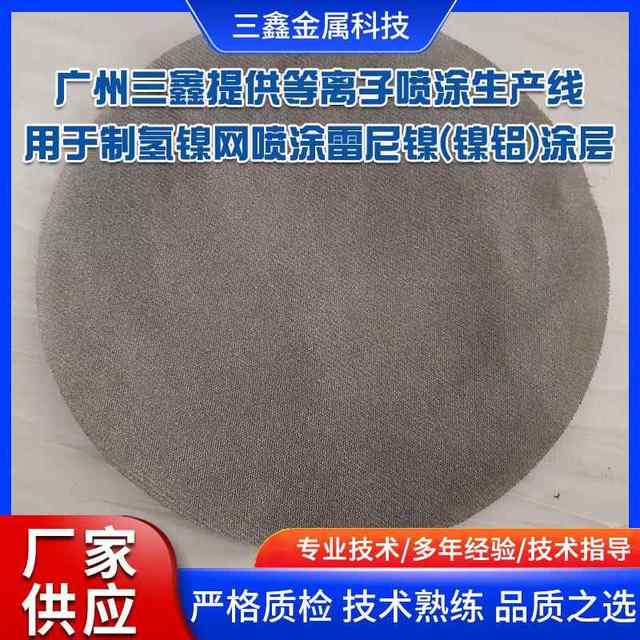 Plasma spraying production line is used for hydrogen nickel mesh spraying Rainey nickel (nickel aluminum) coating