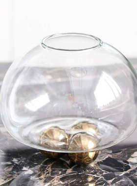 现代轻奢透明玻璃花瓶摆件样板房售楼处酒店插花客厅软装饰品花器